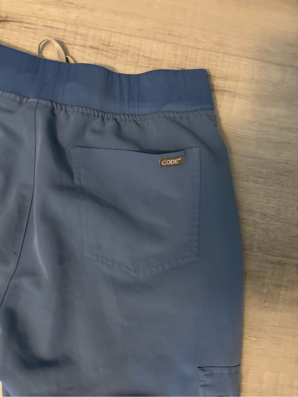 Code Happy Jogger Scrub Pants Women’s Medium Blue Stretch Medical Uniform - Picture 9 of 10